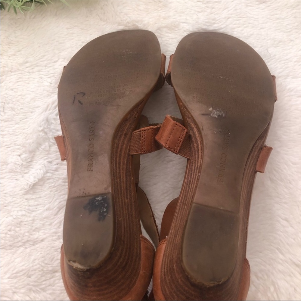 Franco Sarto Brown Wedge Sandals - Picture 5 of 8
